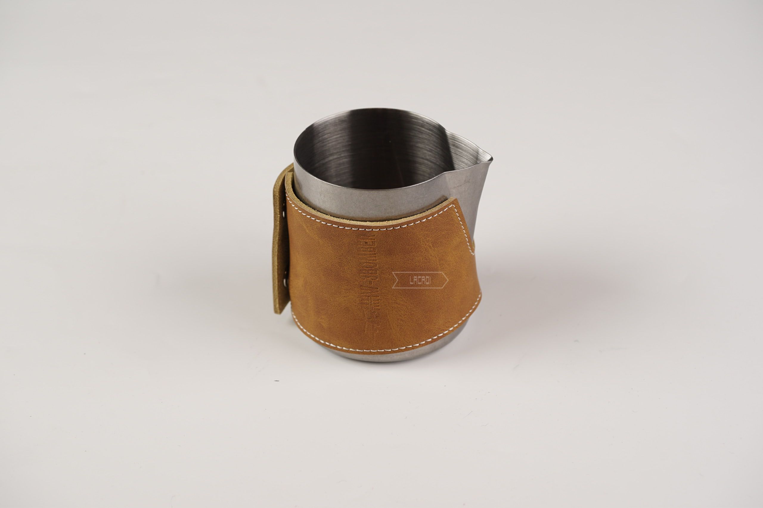 Milk pitcher with leather sheath - P5023