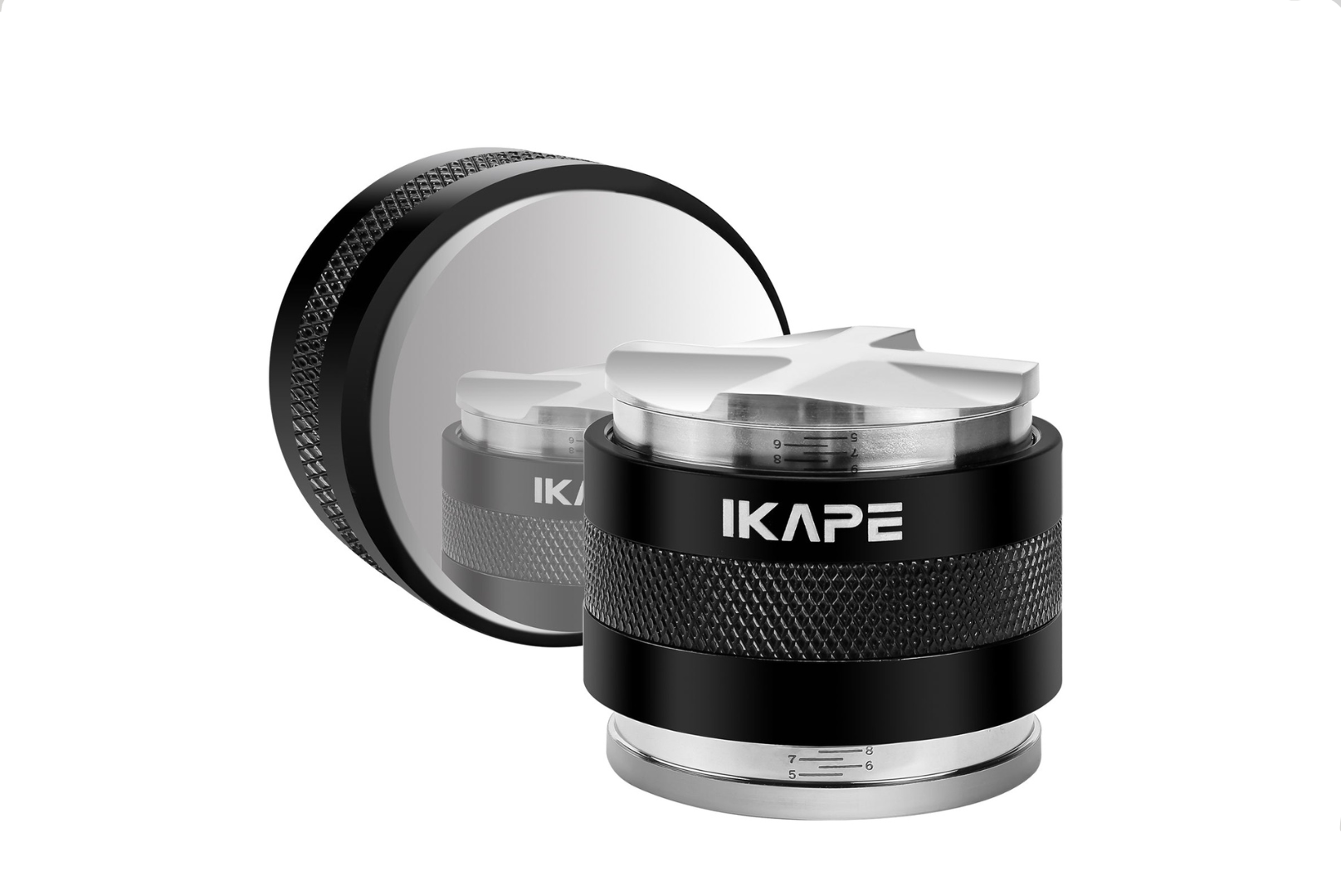 IKAPE Coffee 2 in 1 Distributor & Tamper - Black