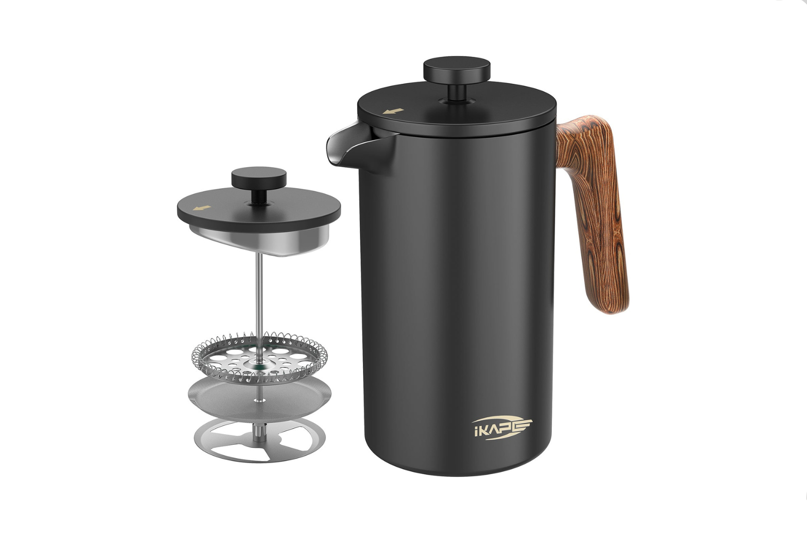 IKAPE Coffee French Press Black