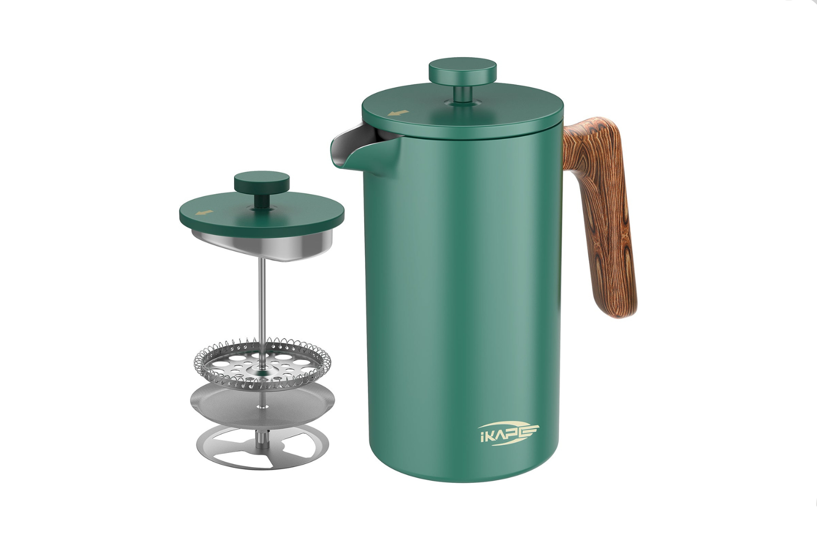 IKAPE Coffee French Press Green