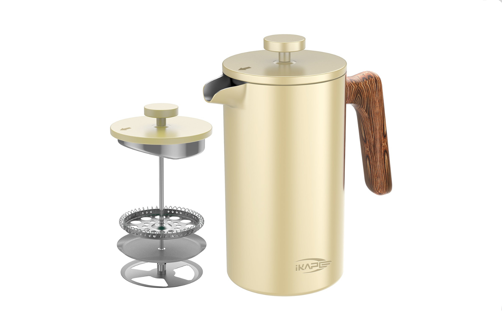 IKAPE Coffee French Press Yellow